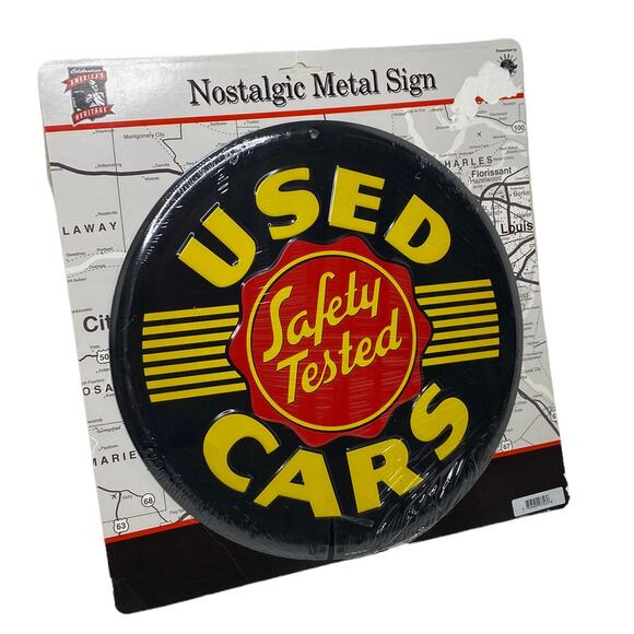 Nostalgic Metal Sign "Used Cars Safety Tested" - Picture 4 of 4